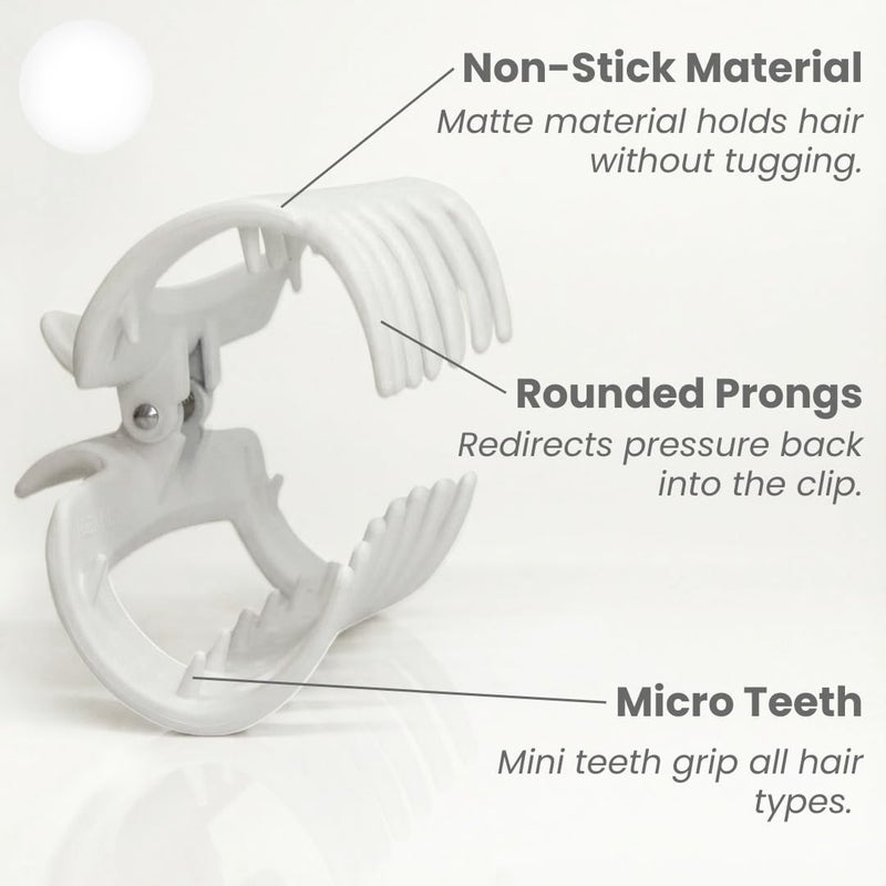 Mello The Original Hair Claw Clip Squishy Claw Clip Made in Korea Patent Pending 30021976 (White, Medium) - Image 3
